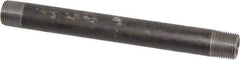 Made in USA - Schedule 80, 3/8" Diam x 6" Long Steel Black Pipe Nipple - Threaded - Americas Industrial Supply