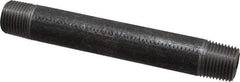 Made in USA - Schedule 80, 1/2" Diam x 5-1/2" Long Steel Black Pipe Nipple - Threaded - Americas Industrial Supply