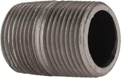 Made in USA - Schedule 80, 3/4" Diam x 1-3/8" Long Steel Black Pipe Nipple - Threaded - Americas Industrial Supply