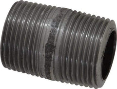 Made in USA - Schedule 80, 3/4" Diam x 1-1/2" Long Steel Black Pipe Nipple - Threaded - Americas Industrial Supply