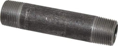 Made in USA - Schedule 80, 3/4" Diam x 4-1/2" Long Steel Black Pipe Nipple - Threaded - Americas Industrial Supply