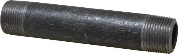 Made in USA - Schedule 80, 3/4" Diam x 5" Long Steel Black Pipe Nipple - Threaded - Americas Industrial Supply