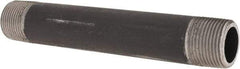 Made in USA - Schedule 80, 3/4" Diam x 6" Long Steel Black Pipe Nipple - Threaded - Americas Industrial Supply