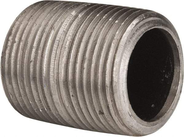 Made in USA - Schedule 80, 1" Diam x 1-1/2" Long Steel Black Pipe Nipple - Threaded - Americas Industrial Supply