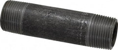 Made in USA - Schedule 80, 1" Diam x 4-1/2" Long Steel Black Pipe Nipple - Threaded - Americas Industrial Supply