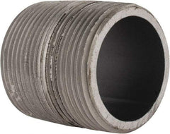 Made in USA - Schedule 80, 1-1/4" Diam x 1-5/8" Long Steel Black Pipe Nipple - Threaded - Americas Industrial Supply