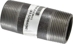 Made in USA - Schedule 80, 1-1/4" Diam x 3-1/2" Long Steel Black Pipe Nipple - Threaded - Americas Industrial Supply