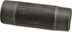 Made in USA - Schedule 80, 1-1/4" Diam x 4-1/2" Long Steel Black Pipe Nipple - Threaded - Americas Industrial Supply