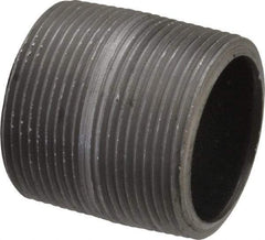 Made in USA - Schedule 80, 1-1/2" Diam x 1-3/4" Long Steel Black Pipe Nipple - Threaded - Americas Industrial Supply