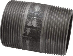 Made in USA - Schedule 80, 1-1/2" Diam x 2-1/2" Long Steel Black Pipe Nipple - Threaded - Americas Industrial Supply