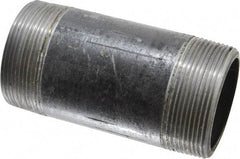 Made in USA - Schedule 80, 2" Diam x 4-1/2" Long Steel Black Pipe Nipple - Threaded - Americas Industrial Supply