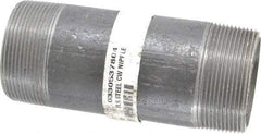 Made in USA - Schedule 80, 2" Diam x 5-1/2" Long Steel Black Pipe Nipple - Threaded - Americas Industrial Supply