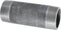 Made in USA - Schedule 80, 2" Diam x 6" Long Steel Black Pipe Nipple - Threaded - Americas Industrial Supply