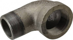 Made in USA - Size 2", Class 300, Malleable Iron Black Pipe 90° Street Elbow - 300 psi, Threaded End Connection - Americas Industrial Supply