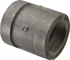 Made in USA - Size 2", Class 300, Malleable Iron Black Pipe Coupling - 300 psi, Threaded End Connection - Americas Industrial Supply