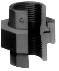 Made in USA - Size 1-1/4", Class 3,000, Forged Carbon Steel Black Pipe Union - 925 psi, Socket Weld End Connection - Americas Industrial Supply