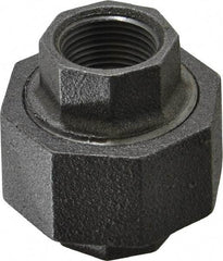 Made in USA - Size 3/4", Class 300, Malleable Iron Black Pipe Union - 300 psi, Threaded End Connection - Americas Industrial Supply