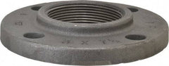 Made in USA - 3" Pipe, 7-1/2" OD, 1-3/16" Hub Length, Iron Threaded Pipe Flange - 4-1/4" Across Bolt Hole Centers, 7/8" Bolt Hole, 175 psi, Class 125 - Americas Industrial Supply