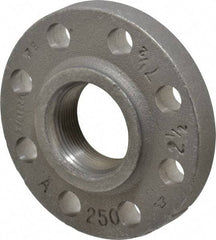 Made in USA - 2-1/2" Pipe, 7-1/2" OD, 1-7/16" Hub Length, Iron Threaded Pipe Flange - 3-15/16" Across Bolt Hole Centers, 7/8" Bolt Hole, 175 psi, Class 250 - Americas Industrial Supply