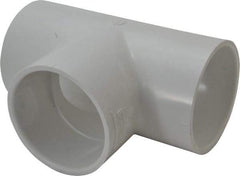 Value Collection - 3" PVC Plastic Pipe Tee - Schedule 40, Slip x Slip x Slip End Connections - Americas Industrial Supply