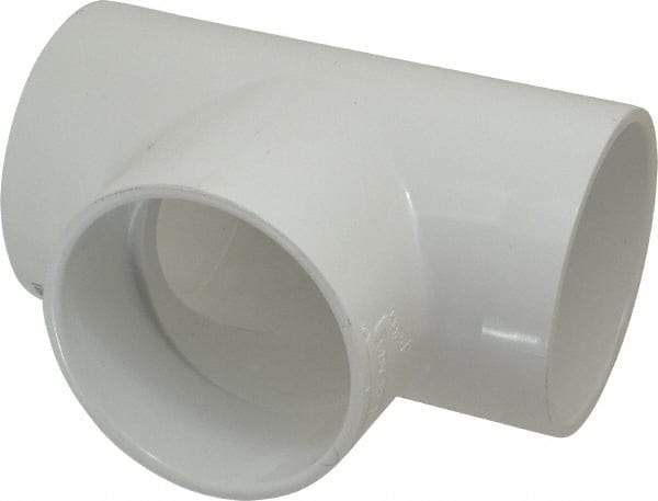 Value Collection - 4" PVC Plastic Pipe Tee - Schedule 40, Slip x Slip x Slip End Connections - Americas Industrial Supply