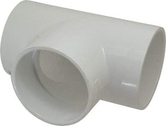 Value Collection - 4" PVC Plastic Pipe Tee - Schedule 40, Slip x Slip x Slip End Connections - Americas Industrial Supply
