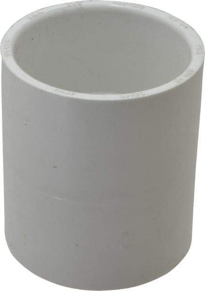 Value Collection - 2-1/2" PVC Plastic Pipe Coupling - Schedule 40, Slip x Slip End Connections - Americas Industrial Supply