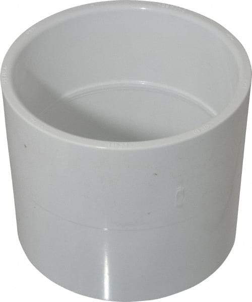 Value Collection - 4" PVC Plastic Pipe Coupling - Schedule 40, Slip x Slip End Connections - Americas Industrial Supply