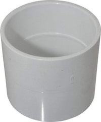 Value Collection - 4" PVC Plastic Pipe Coupling - Schedule 40, Slip x Slip End Connections - Americas Industrial Supply