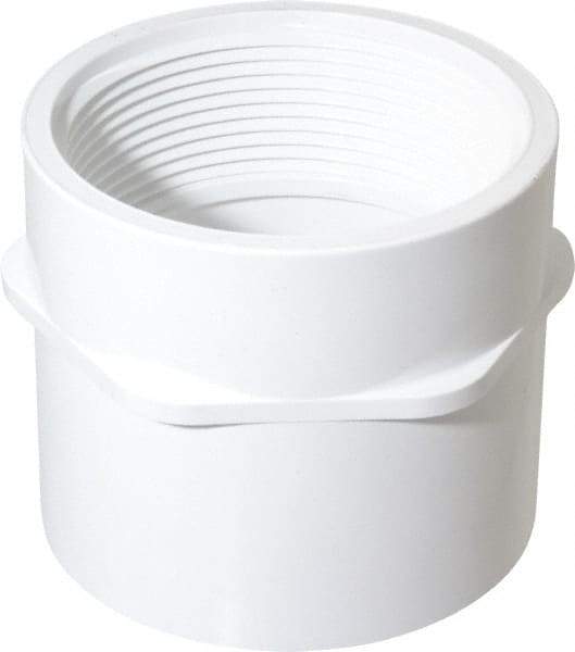 Value Collection - 3" PVC Plastic Pipe Female Adapter - Schedule 40, Slip x FIPT End Connections - Americas Industrial Supply