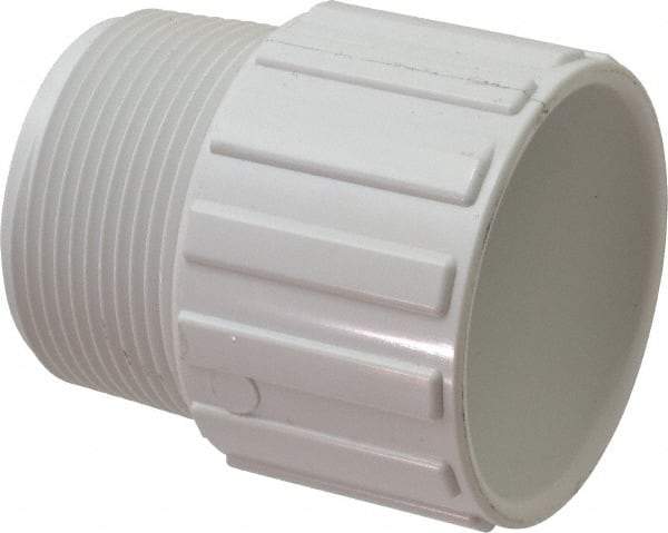 Value Collection - 2-1/2" PVC Plastic Pipe Male Adapter - Schedule 40, MIPT x Slip End Connections - Americas Industrial Supply