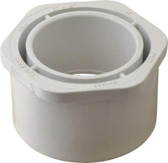 Value Collection - 3 x 2" PVC Plastic Pipe Bushing - Schedule 40, Spig x Slip End Connections - Americas Industrial Supply