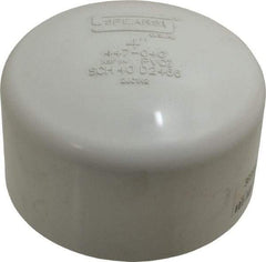 Value Collection - 4" PVC Plastic Pipe End Cap - Schedule 40, Slip End Connections - Americas Industrial Supply
