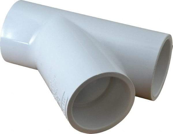 Value Collection - 2" PVC Plastic Pipe Wye - Schedule 40, Slip End Connections - Americas Industrial Supply