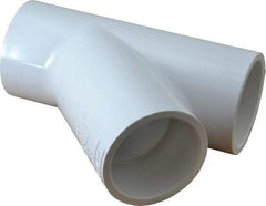Value Collection - 2" PVC Plastic Pipe Wye - Schedule 40, Slip End Connections - Americas Industrial Supply