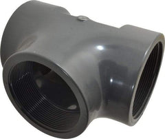 Value Collection - 4" PVC Plastic Pipe Tee - Schedule 80, FIPT x FIPT x FIPT End Connections - Americas Industrial Supply