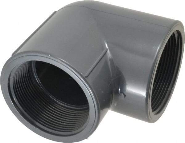 Value Collection - 3" PVC Plastic Pipe 90° Elbow - Schedule 80, FIPT x FIPT End Connections - Americas Industrial Supply