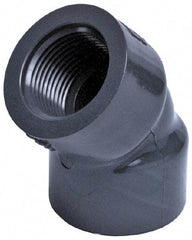Value Collection - 8" PVC Plastic Pipe 45° Elbow - Schedule 40, Slip x Slip End Connections - Americas Industrial Supply