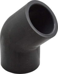 Value Collection - 1" PVC Plastic Pipe 45° Elbow - Schedule 80, Slip x Slip End Connections - Americas Industrial Supply