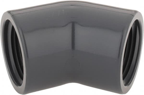 Value Collection - 3/4" PVC Plastic Pipe 45° Elbow - Schedule 80, FIPT x FIPT End Connections - Americas Industrial Supply