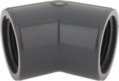 Value Collection - 1" PVC Plastic Pipe 45° Elbow - Schedule 80, FIPT x FIPT End Connections - Americas Industrial Supply