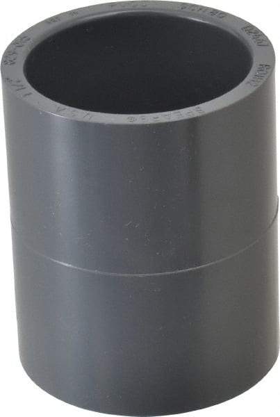 Value Collection - 1-1/2" PVC Plastic Pipe Coupling - Schedule 80, Slip x Slip End Connections - Americas Industrial Supply