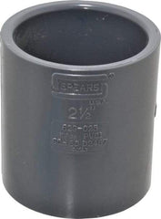 Value Collection - 2-1/2" PVC Plastic Pipe Coupling - Schedule 80, Slip x Slip End Connections - Americas Industrial Supply