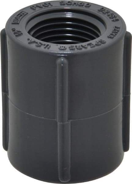 Value Collection - 1/2" PVC Plastic Pipe Coupling - Schedule 80, FIPT x FIPT End Connections - Americas Industrial Supply