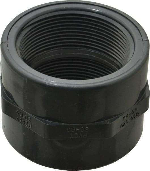 Value Collection - 2" PVC Plastic Pipe Coupling - Schedule 80, FIPT x FIPT End Connections - Americas Industrial Supply