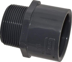 Value Collection - 1-1/2" PVC Plastic Pipe Male Adapter - Schedule 80, Slip x MIPT End Connections - Americas Industrial Supply