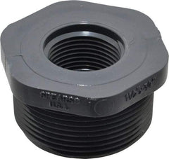 Value Collection - 1-1/2 x 3/4" PVC Plastic Pipe Bushing - Schedule 80, MIPT x FIPT End Connections - Americas Industrial Supply