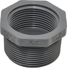 Value Collection - 1-1/2 x 1-1/4" PVC Plastic Pipe Bushing - Schedule 80, MIPT x FIPT End Connections - Americas Industrial Supply