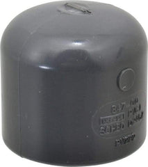 Value Collection - 1" PVC Plastic Pipe End Cap - Schedule 80, Slip End Connections - Americas Industrial Supply