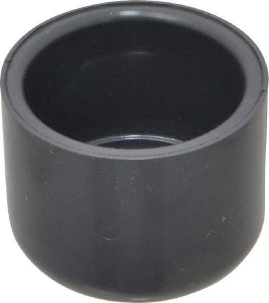 Value Collection - 1-1/2" PVC Plastic Pipe End Cap - Schedule 80, Slip End Connections - Americas Industrial Supply
